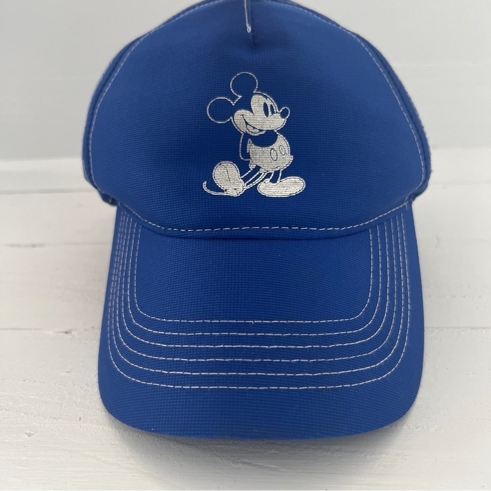 Disney Blue Hat Mickey Where Wishes Come True Adjustable Cap Silver Summer